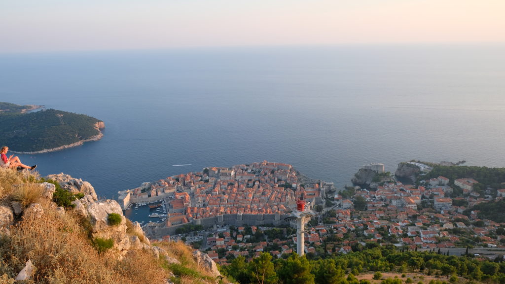 Looking at walled old town from above